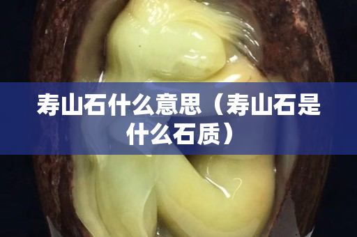 寿山石什么意思（寿山石是什么石质）