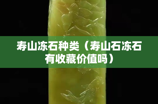 寿山冻石种类（寿山石冻石有收藏价值吗）
