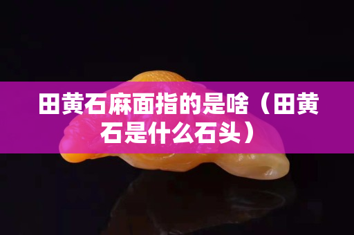 田黄石麻面指的是啥（田黄石是什么石头）