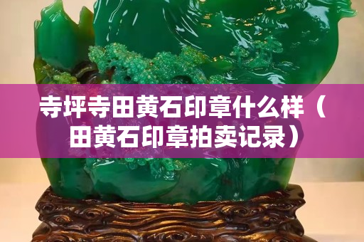 寺坪寺田黄石印章什么样（田黄石印章拍卖记录）