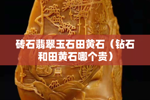 砖石翡翠玉石田黄石（钻石和田黄石哪个贵）