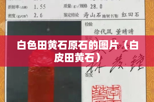 白色田黄石原石的图片（白皮田黄石）