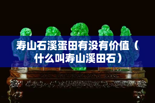 寿山石溪蛋田有没有价值（什么叫寿山溪田石）