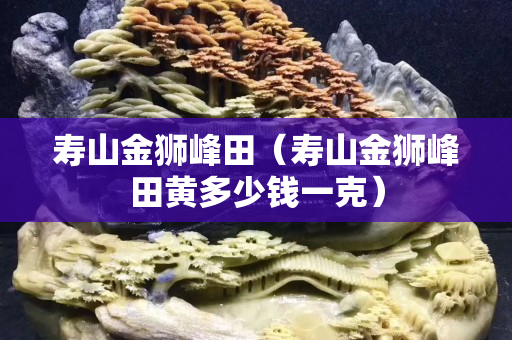 寿山金狮峰田（寿山金狮峰田黄多少钱一克）