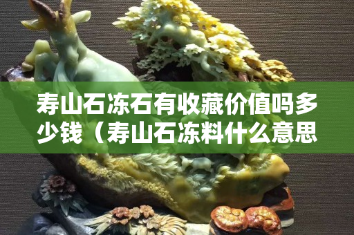 寿山石冻石有收藏价值吗多少钱（寿山石冻料什么意思）