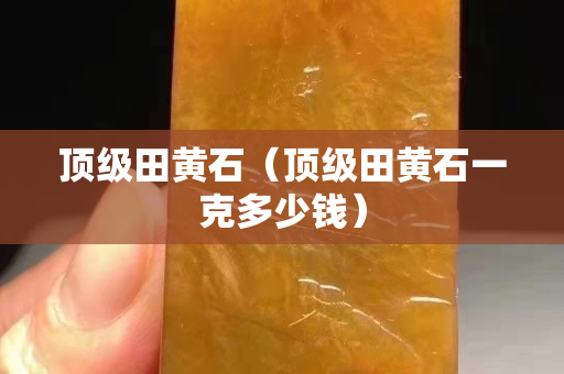 顶级田黄石（顶级田黄石一克多少钱）