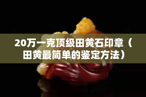 20万一克顶级田黄石印章（田黄最简单的鉴定方法）