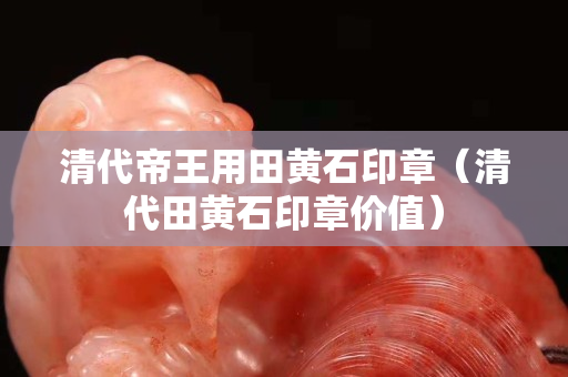 清代帝王用田黄石印章（清代田黄石印章价值）