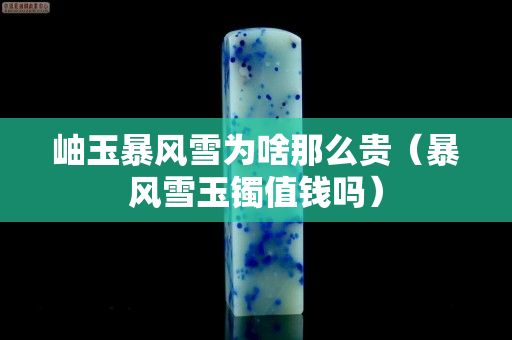 岫玉暴风雪为啥那么贵（暴风雪玉镯值钱吗）