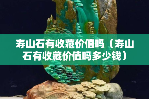 寿山石有收藏价值吗（寿山石有收藏价值吗多少钱）