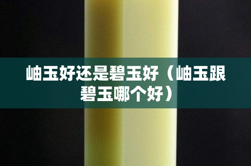 岫玉好还是碧玉好（岫玉跟碧玉哪个好）