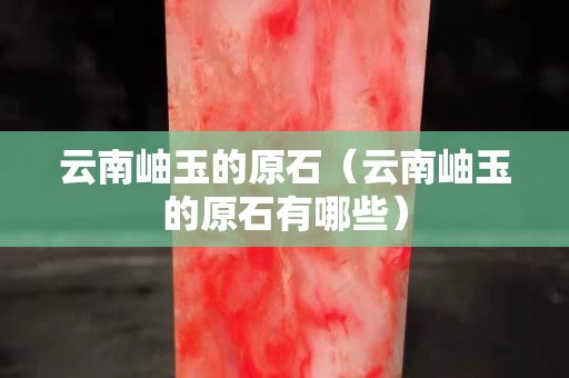 云南岫玉的原石（云南岫玉的原石有哪些）