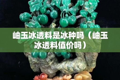 岫玉冰透料是冰种吗（岫玉冰透料值价吗）