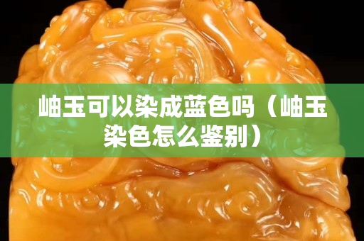 岫玉可以染成蓝色吗（岫玉染色怎么鉴别）