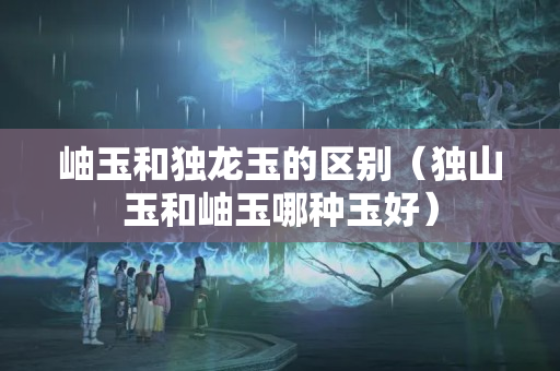 岫玉和独龙玉的区别（独山玉和岫玉哪种玉好）