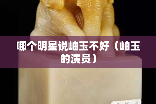 哪个明星说岫玉不好（岫玉的演员）