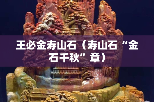 王必金寿山石（寿山石“金石千秋”章）