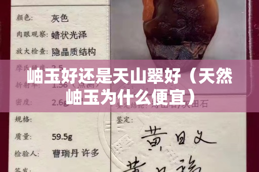 岫玉好还是天山翠好（天然岫玉为什么便宜）