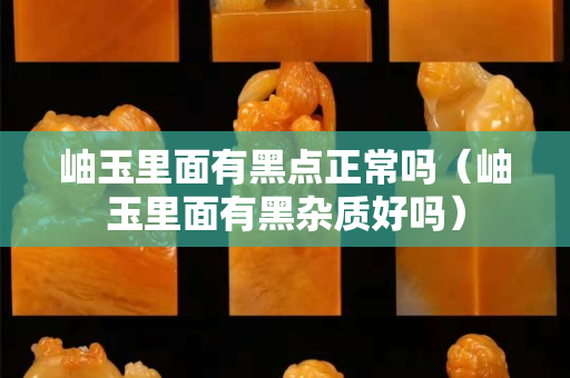 岫玉里面有黑点正常吗（岫玉里面有黑杂质好吗）