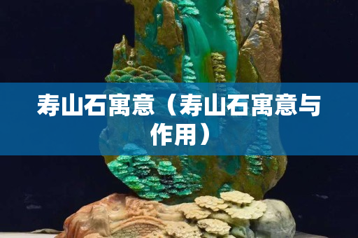 寿山石寓意（寿山石寓意与作用）