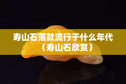 寿山石落款流行于什么年代（寿山石欣赏）