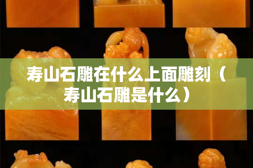 寿山石雕在什么上面雕刻（寿山石雕是什么）