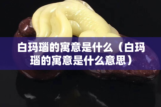 白玛瑙的寓意是什么（白玛瑙的寓意是什么意思）