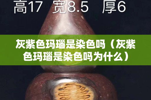 灰紫色玛瑙是染色吗（灰紫色玛瑙是染色吗为什么）