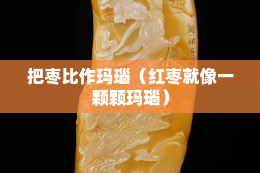 把枣比作玛瑙（红枣就像一颗颗玛瑙）