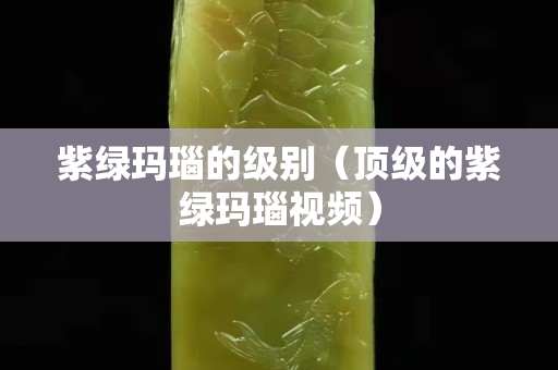 紫绿玛瑙的级别（顶级的紫绿玛瑙视频）