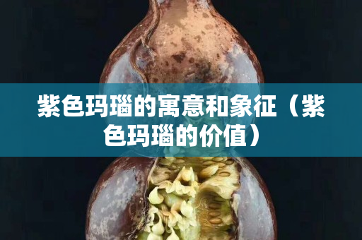 紫色玛瑙的寓意和象征（紫色玛瑙的价值）
