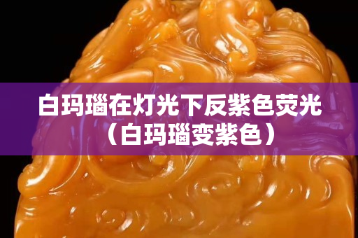 白玛瑙在灯光下反紫色荧光（白玛瑙变紫色）