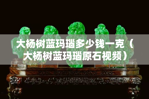 大杨树蓝玛瑙多少钱一克（大杨树蓝玛瑙原石视频）