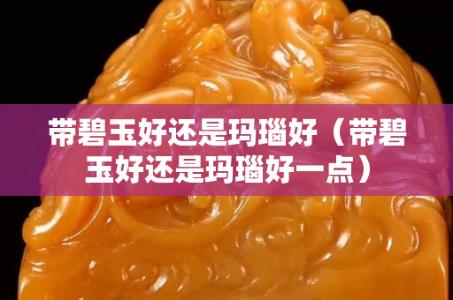 带碧玉好还是玛瑙好（带碧玉好还是玛瑙好一点）