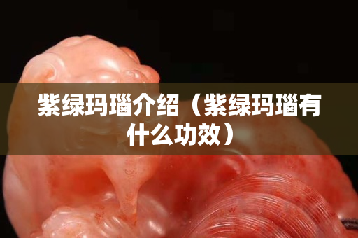紫绿玛瑙介绍（紫绿玛瑙有什么功效）