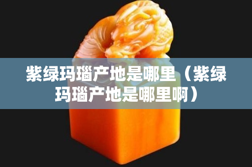 紫绿玛瑙产地是哪里（紫绿玛瑙产地是哪里啊）