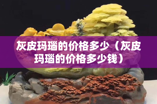 灰皮玛瑙的价格多少（灰皮玛瑙的价格多少钱）