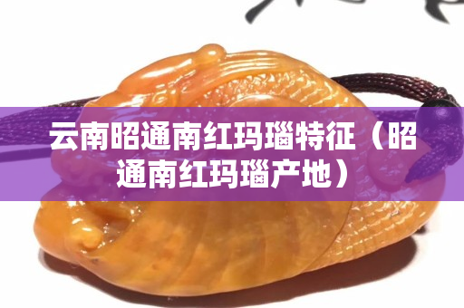 云南昭通南红玛瑙特征（昭通南红玛瑙产地）