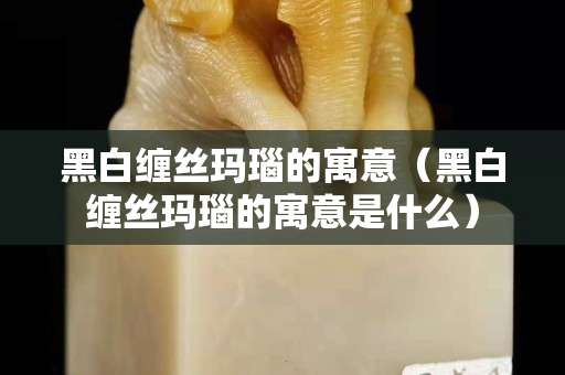 黑白缠丝玛瑙的寓意（黑白缠丝玛瑙的寓意是什么）