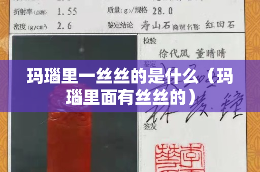 玛瑙里一丝丝的是什么（玛瑙里面有丝丝的）