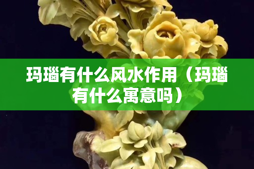 玛瑙有什么风水作用（玛瑙有什么寓意吗）