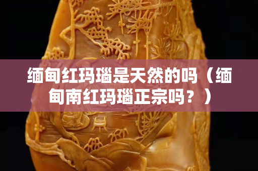 缅甸红玛瑙是天然的吗（缅甸南红玛瑙正宗吗？）