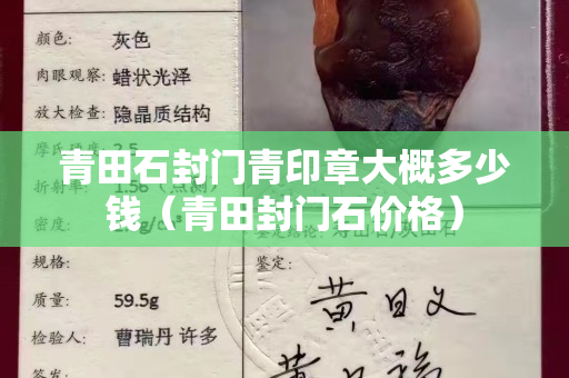 青田石封门青印章大概多少钱（青田封门石价格）