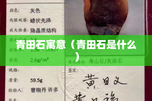青田石寓意（青田石是什么）