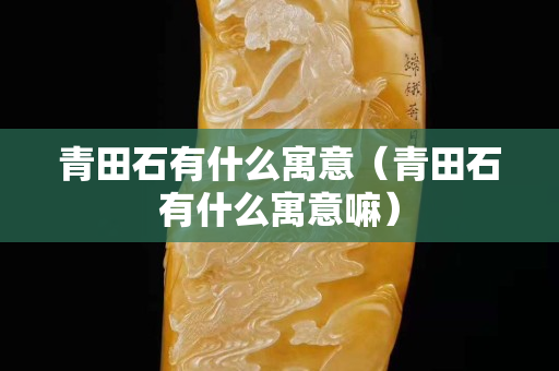 青田石有什么寓意（青田石有什么寓意嘛）
