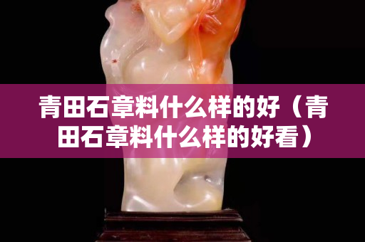 青田石章料什么样的好（青田石章料什么样的好看）