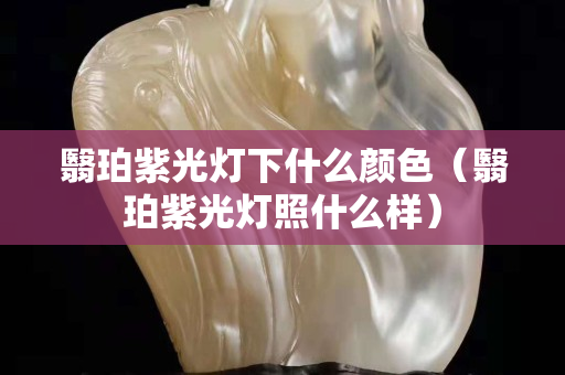 翳珀紫光灯下什么颜色（翳珀紫光灯照什么样）
