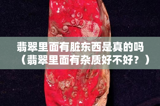 翡翠里面有脏东西是真的吗（翡翠里面有杂质好不好？）