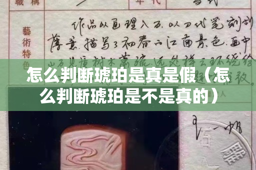 怎么判断琥珀是真是假（怎么判断琥珀是不是真的）