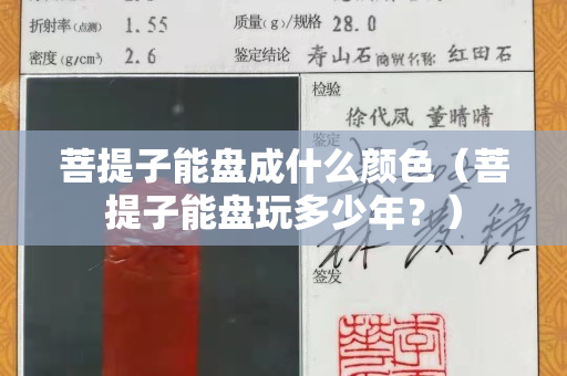 菩提子能盘成什么颜色（菩提子能盘玩多少年？）